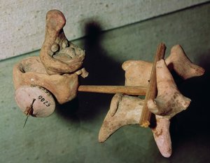 Model wozu ciągniętego przez dwa woły, z Mohendżo-Daro, Dolina Indusu, Pakistan, 3000-1500 pne